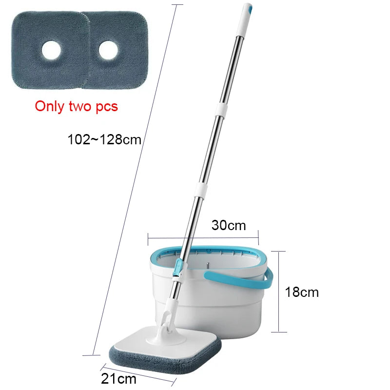 Mop Giratório Quadrado 360° com Balde Lava e Seca - Limpeza Rápida